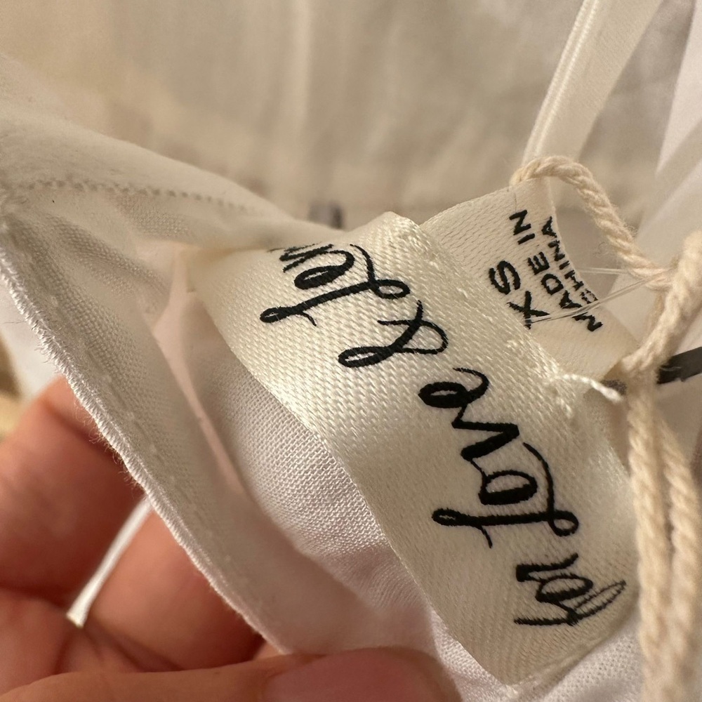 NWT_For Love Lemons Embroidered Tea Time Midi Dress in white size XS - Picture 9 of 11